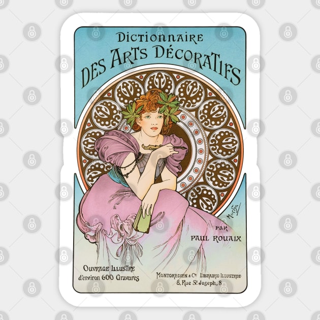 dictionary of decorative arts cover Sticker by UndiscoveredWonders